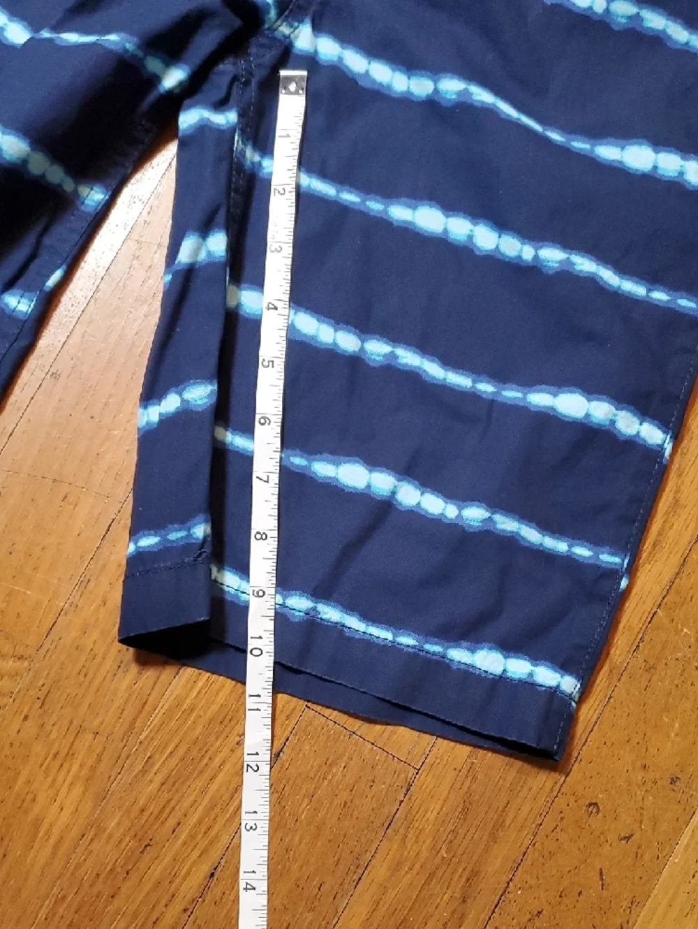 The Children's Place Navy Blue and Light Blue Striped Boys Shorts